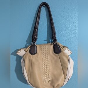 oryany Elegant Tan and White Women's Handbag